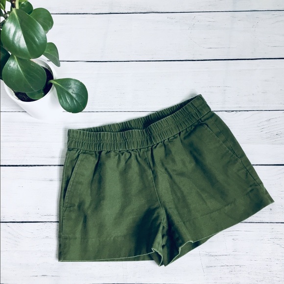 J. Crew Pants - J. Crew military green cotton shorts size 0